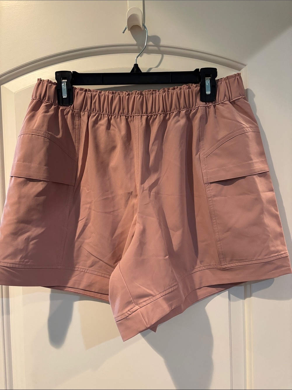 Women's Rose Athletic Utility Shorts with Elastic Waist